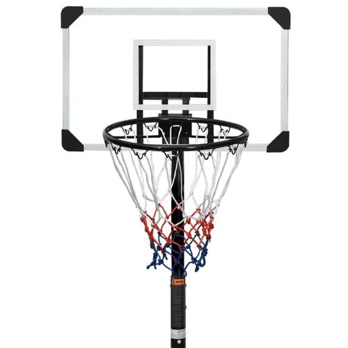 Basketballstativ med plade 216-250 cm polycarbonat transparent