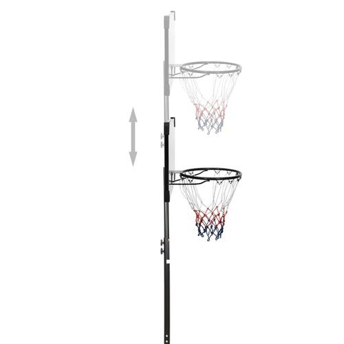 Basketballstativ med plade 216-250 cm polycarbonat transparent