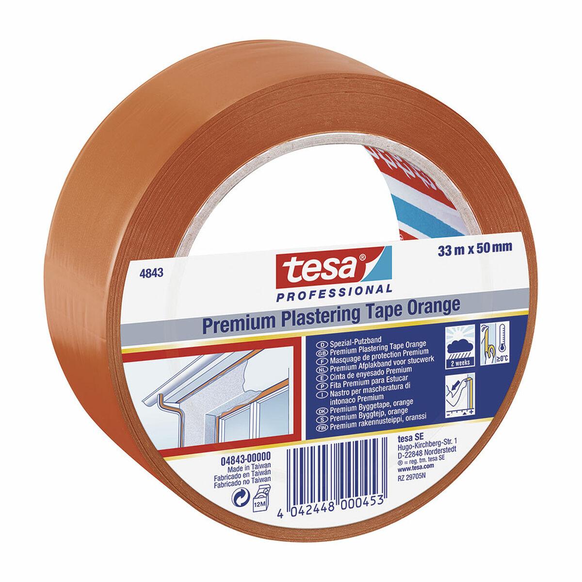 Se Isoleringstape TESA Revoco Premium 4843 Orange Naturgummi PVC (33 m x 50 mm) hos Boligcenter.dk