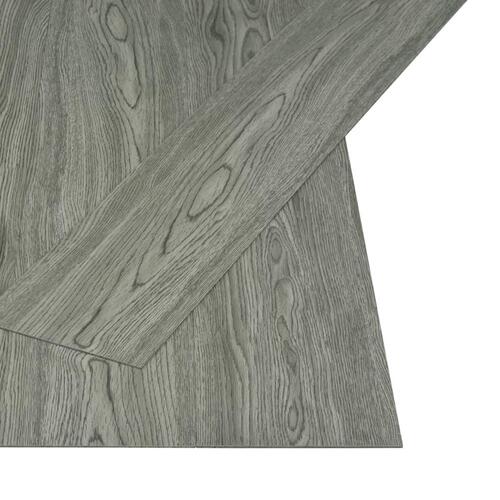 Selvklæbende gulvbrædder 4,46 m² 3 mm PVC grå