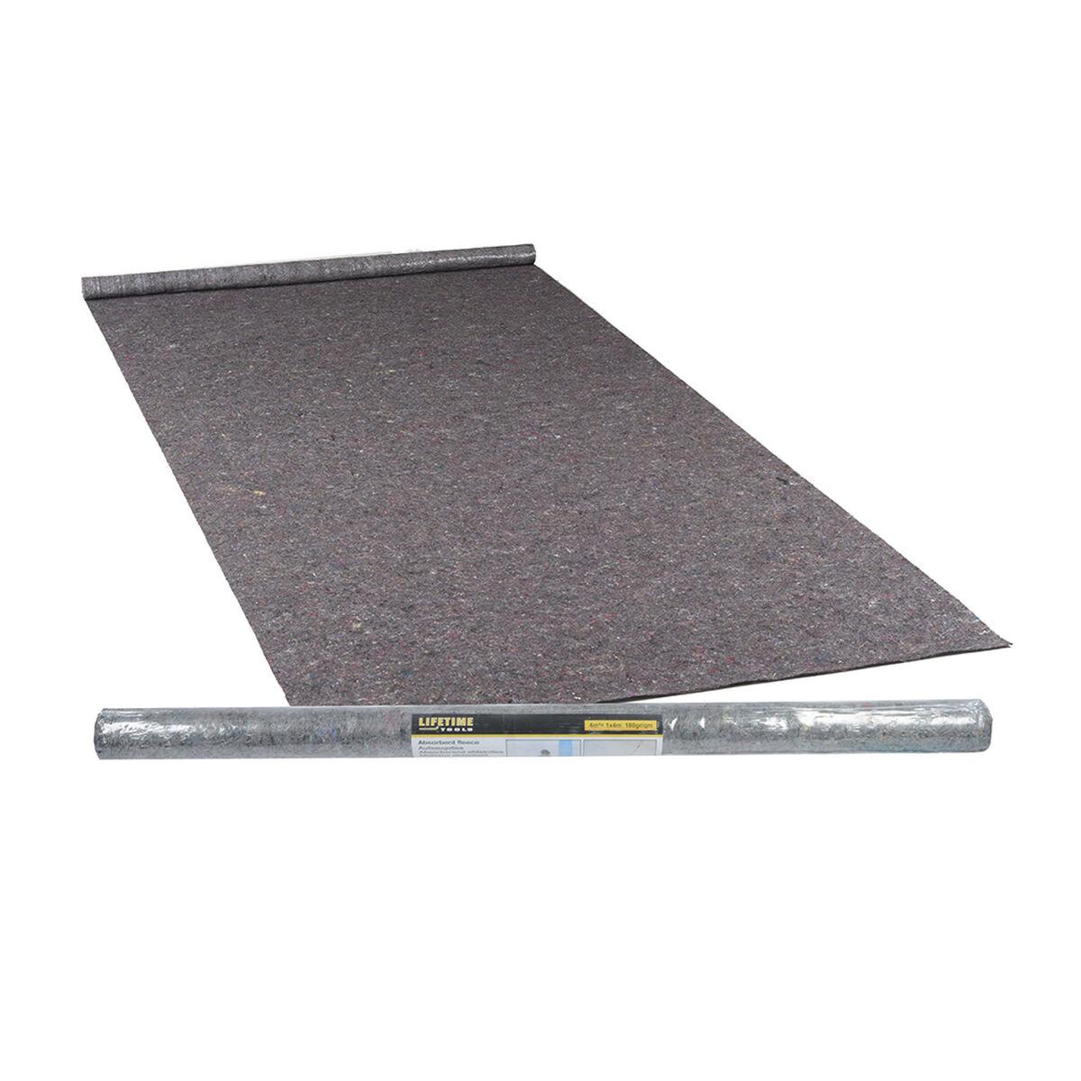 Absorberende gulvtæppe i fleece - brun, 1 × 10 m