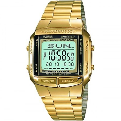 Casio DATABANK herreur - gylden, Ø 38 mm