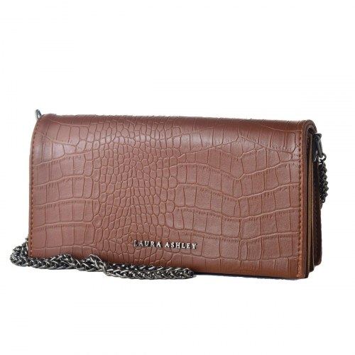 Laura Ashley skuldertaske til damer - brun, 25 × 11 × 7 cm