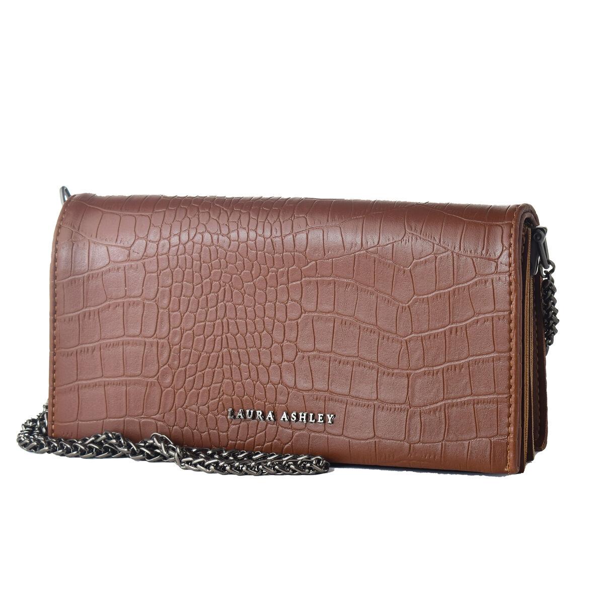 Laura Ashley skuldertaske til damer - brun, 25 × 11 × 7 cm