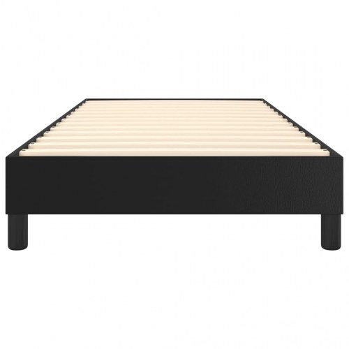 Boxspring sengeramme 90×200 cm i kunstlæder - sort