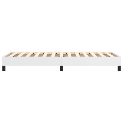 Boxspring sengeramme 90×200 cm i kunstlæder - hvid