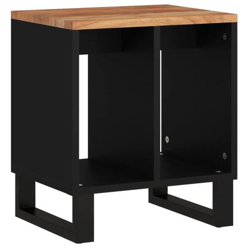 Sidebord 40x31x46 cm massivt akacietræ og konstrueret træ