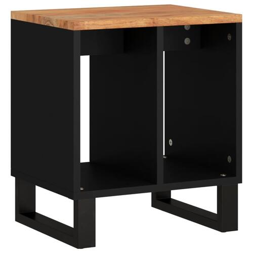 Sidebord 40x31x46 cm massivt akacietræ og konstrueret træ