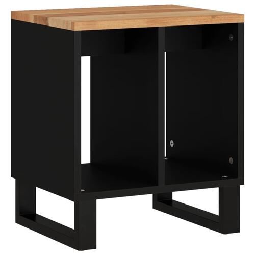 Sidebord 40x31x46 cm massivt akacietræ og konstrueret træ