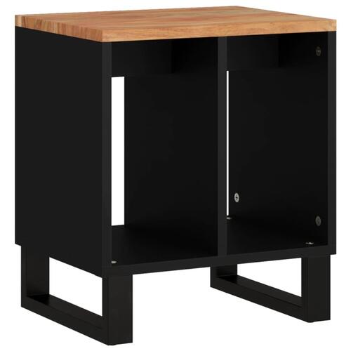 Sidebord 40x31x46 cm massivt akacietræ og konstrueret træ