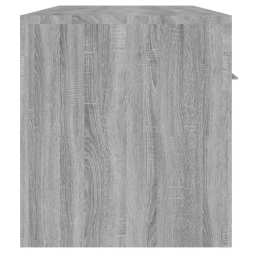 Tv-bord med LED-lys 140x36,5x40 cm grå sonoma-eg