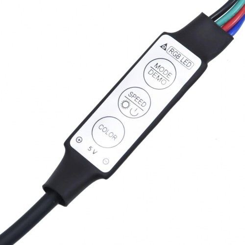 Tv-bord med LED-lys - 90×35×40 cm, grå sonoma-eg