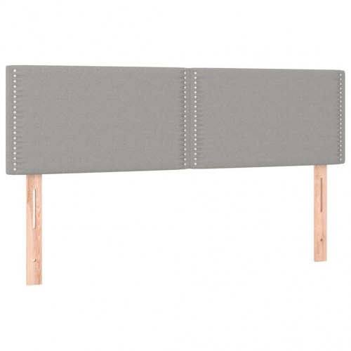 Kontinentalseng med madras 140x190 cm - stof, lysegrå