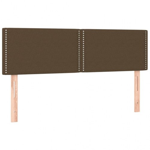 Kontinentalseng med madras 140×190 cm - stof, mørkebrun