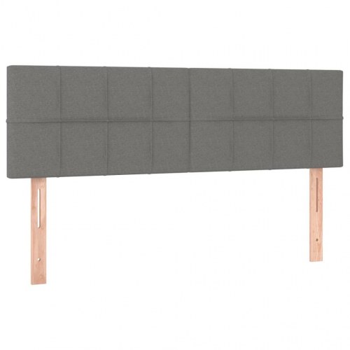 Kontinentalseng med madras 140×200 cm - stof, mørkegrå