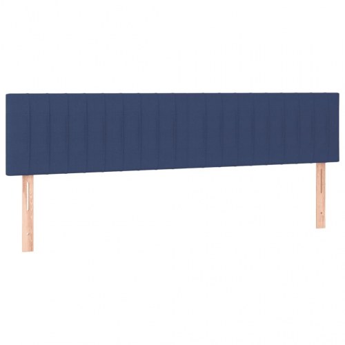 Kontinentalseng med madras 160×200 cm - stof, blå