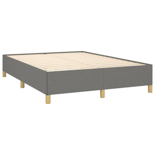 Kontinentalseng med madras 140×190 cm - stof, mørkegrå