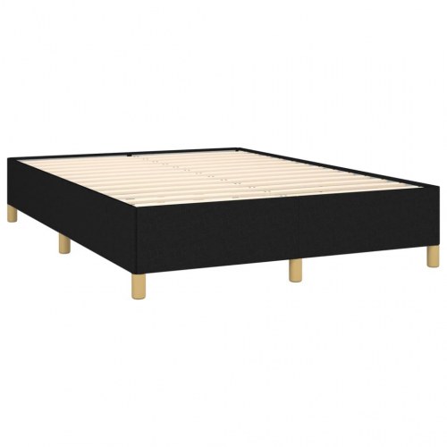 Kontinentalseng med madras 140x200 cm - stof, sort