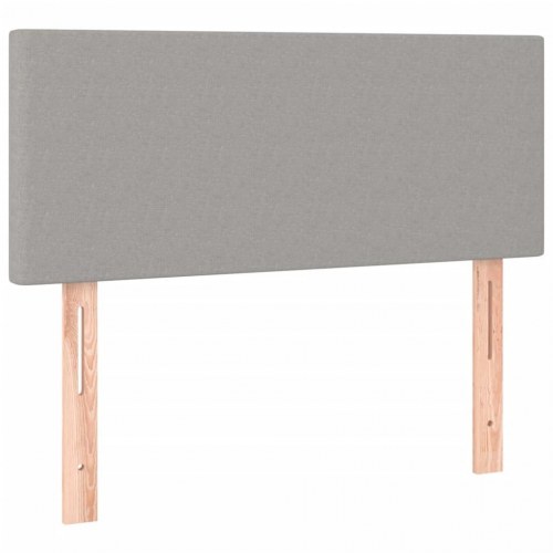 Kontinentalseng med madras 100×200 cm - stof, lysegrå