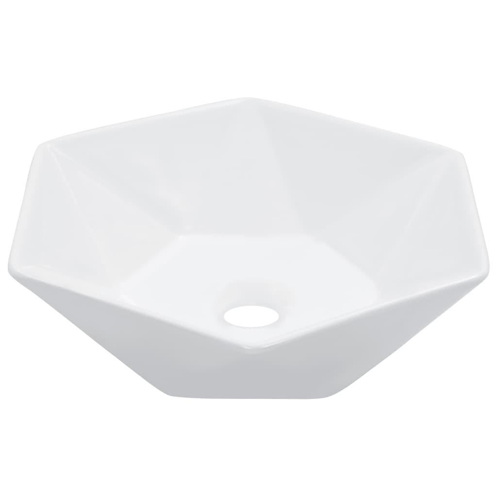 Håndvask 41 x 36,5 x 12 cm keramik hvid