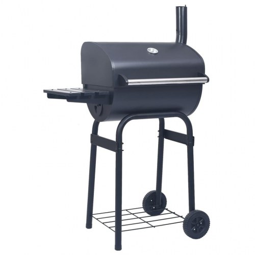 Kulgrill/rygegrill med bundhylde sort