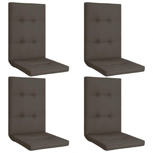 Hynder til havestol 4 stk. 120x50x5 cm antracitgrå