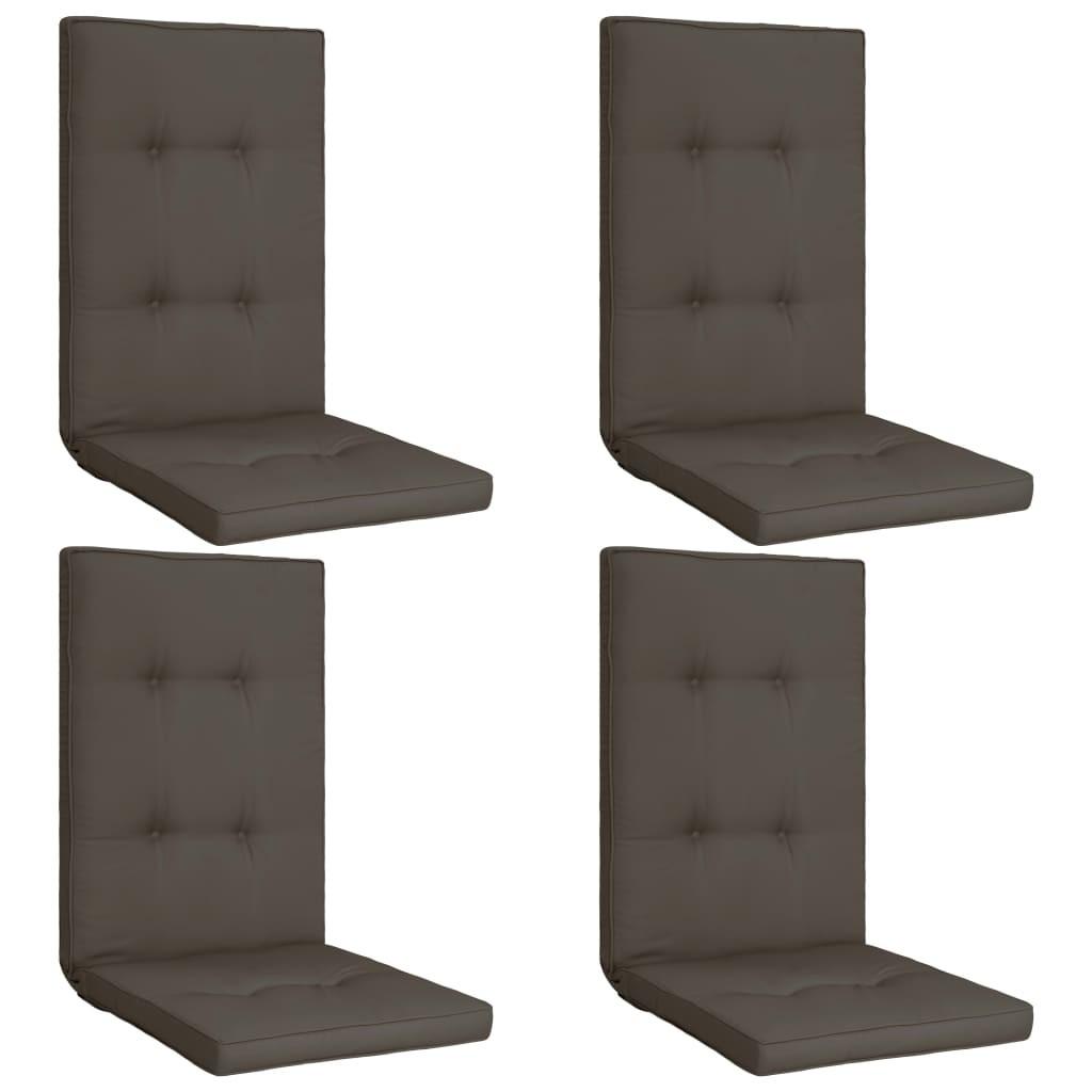Hynder til havestol 4 stk. 120x50x5 cm antracitgrå