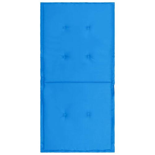 Stolehynde m. lav ryg 2 stk. 100x50x3 cm oxfordstof blå