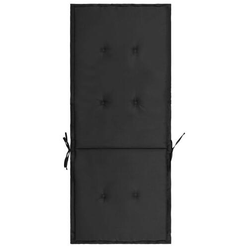 Stolehynder m. høj ryg 4 stk. 120x50x3 cm stof sort