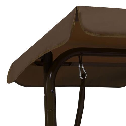 Gyngebænk til børn 115x75x110 cm stof brun