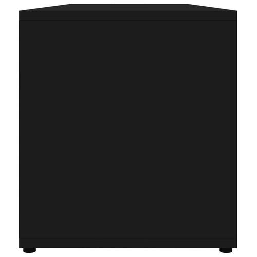 Tv-bord 120x34x37 cm konstrueret træ sort højglans