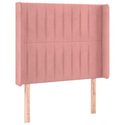 Kontinentalseng med LED-lys 80×200 cm - velour, pink