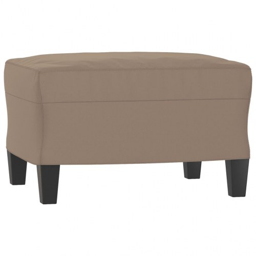 3-personers sofa med fodskammel 180 cm mikrofiberstof Gråbrun