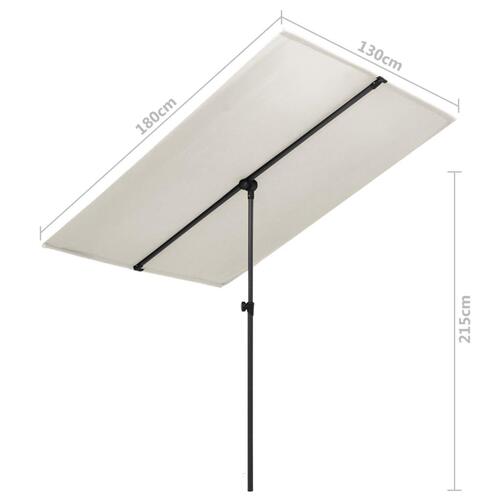 Udendørs parasol med aluminiumsstang 180x110 cm sandfarvet