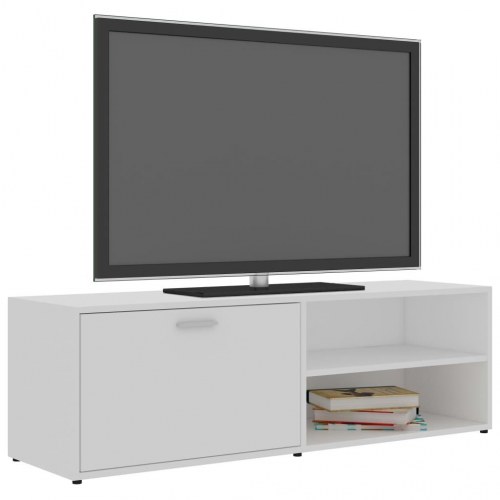 Tv-bord 120x34x37 cm konstrueret træ hvid