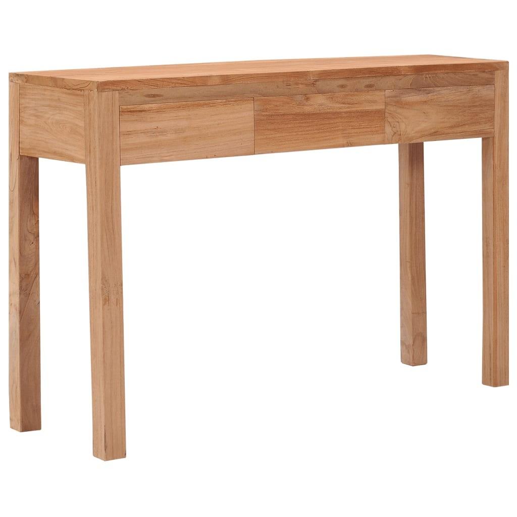 Konsolbord 110x35x75 Massivt Teaktræ