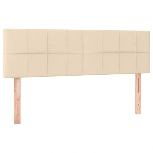 Kontinentalseng med madras 140×190 cm - stof, cremefarvet