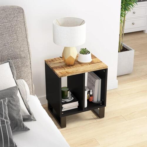Sidebord 40x31x46 cm massivt mangotræ og konstrueret træ