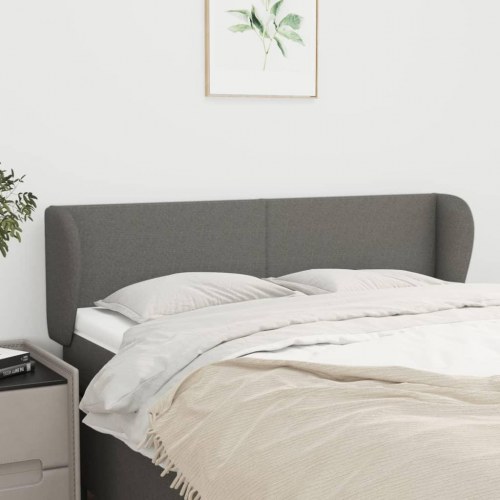 Sengegavl med kanter 147 x 23 x 78/88 cm - mørkegrå