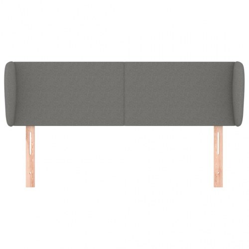 Sengegavl med kanter 147 x 23 x 78/88 cm - mørkegrå