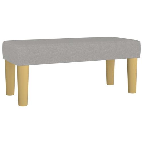 Bænk 70x30x30 cm stof lysegrå