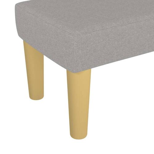 Bænk 70x30x30 cm stof lysegrå