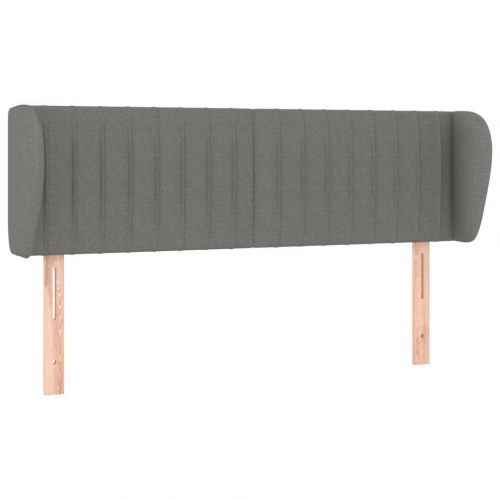 Sengegavl med kanter 147 x 23 x 78/88 cm - mørkegrå
