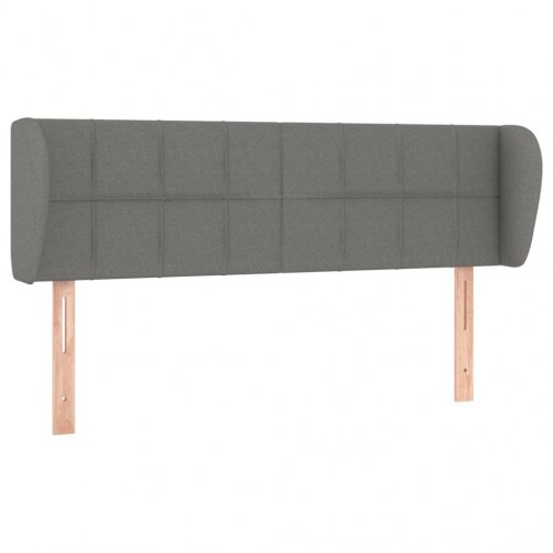 Sengegavl med kanter 147 x 23 x 78/88 cm - mørkegrå
