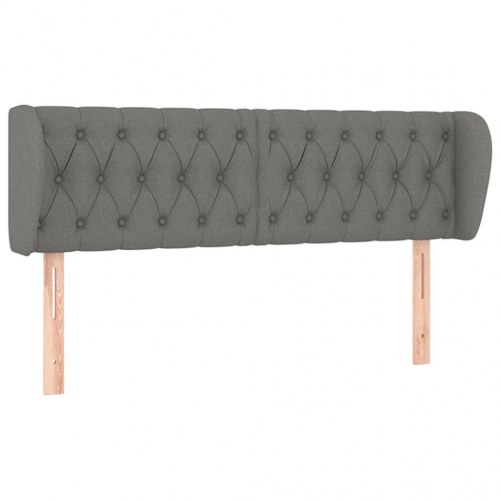 Sengegavl med kanter 147 x 23 x 78/88 cm - mørkegrå