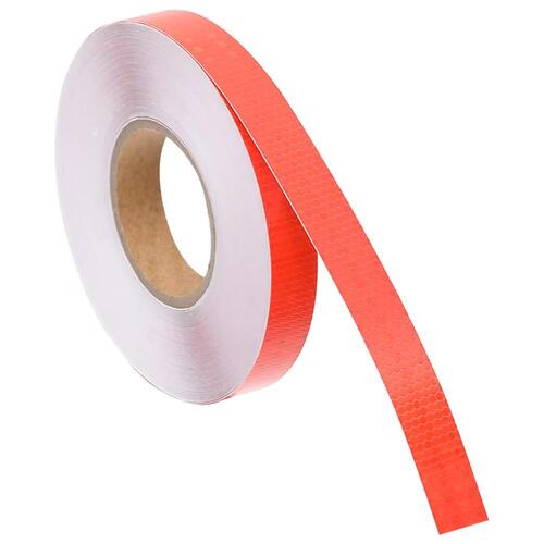 Reflekstape 2,5 cm x 50 m PVC rød