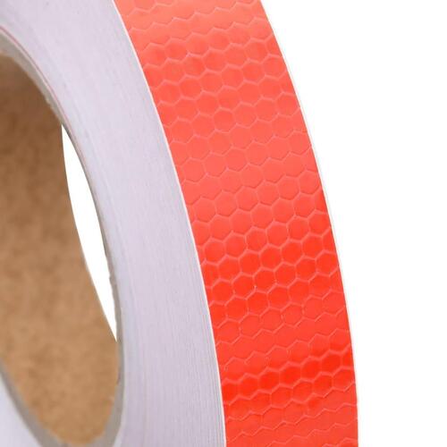 Reflekstape 2,5 cm x 50 m PVC rød