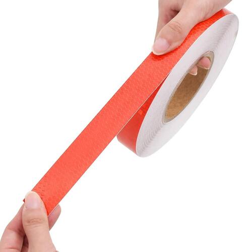 Reflekstape 2,5 cm x 50 m PVC rød
