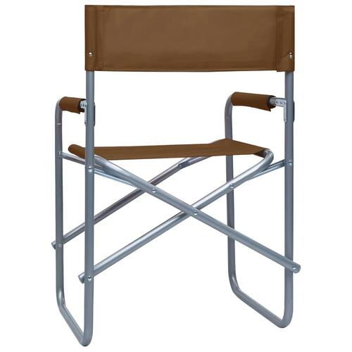 Instruktørstole 2 stk. stål brun