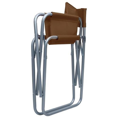 Instruktørstole 2 stk. stål brun
